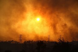 استمرار حرائق الغابات باليونان