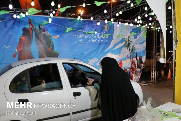 برپایی ایستگاه صلواتی خودرویی در شیراز