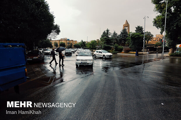 بارش باران در چله تابستان - همدان