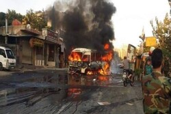 وقوع انفجار در اتوبوس حامل نظامیان سوری در غرب «دمشق»