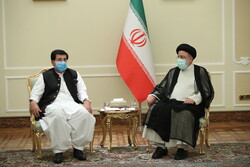 پاکستانی سینیٹ کے سربراہ کی ایرانی صدر آیت اللہ سید ابراہیم رئیسی سے ملاقات