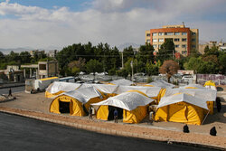 استقرار بیمارستان صحرایی ۲۴تختخوابی در بیمارستان شهید محمدی