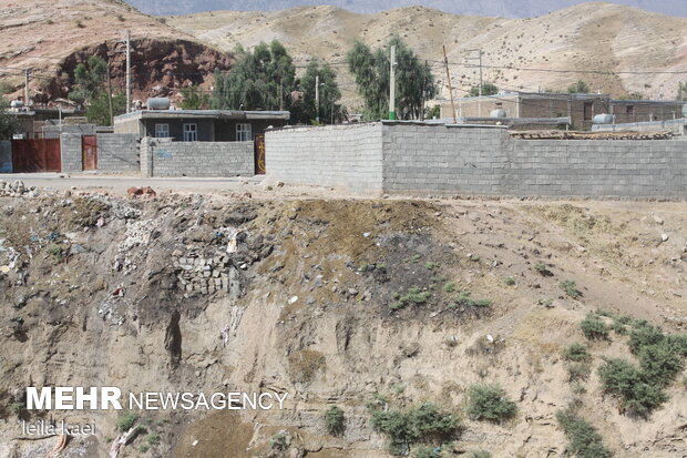 رانش زمین در روستای«تلخاب» ایلام
