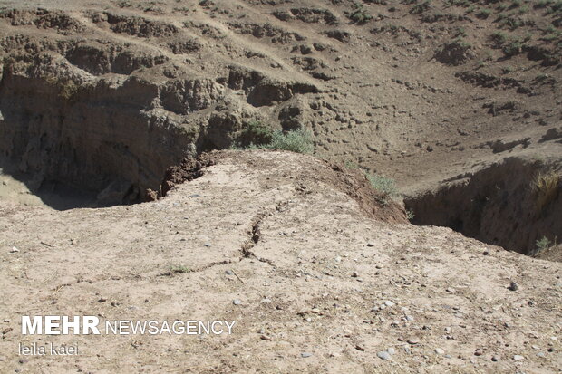 رانش زمین در روستای«تلخاب» ایلام
