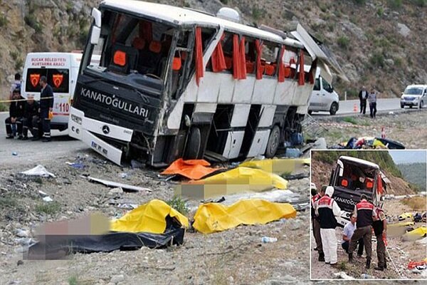 تصادف اتوبوس با کامیون در استان «مانیسا» ترکیه