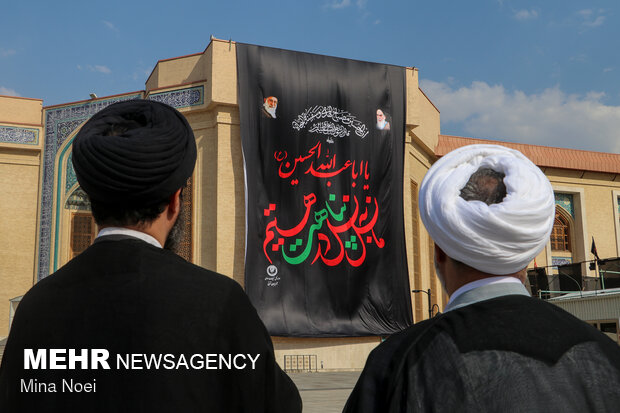 سیاه پوش شدن ارگ تبریز و مصلی اعظم حضرت امام خمینی(ره)تبریز