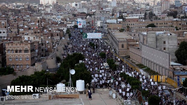 راهپیمایی گسترده ضد آمریکایی یمنی ها