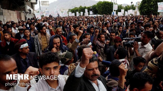 راهپیمایی گسترده ضد آمریکایی یمنی ها