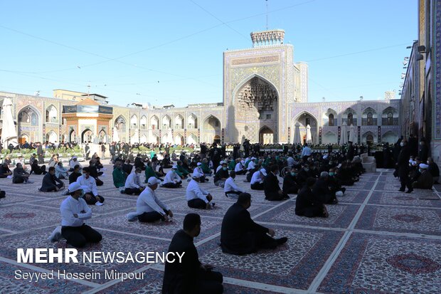 آیین «اذن عزای حسینی» در حرم مطهر رضوی
