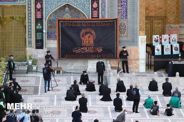 ‘Black Mourning Flag” hoisted in Imam Reza Shrine in Mashhad