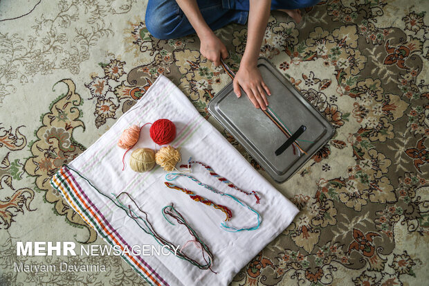 Kilim weaving in NE Iran
