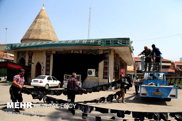 شهر ساری سیاه‌پوش عزای سالار شهیدان