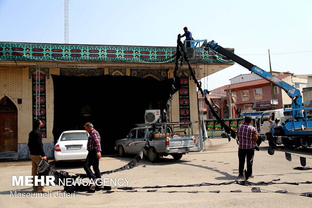 شهر ساری سیاه‌پوش عزای سالار شهیدان