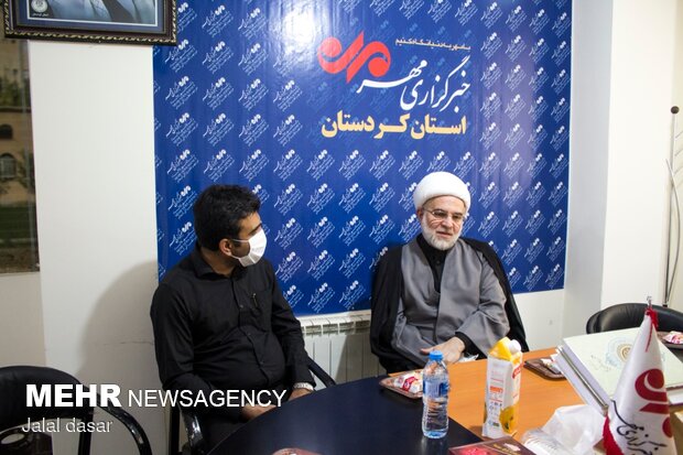 بازدید نماینده ولی فقیه در استان کردستان از دفتر خبرگزاری مهر