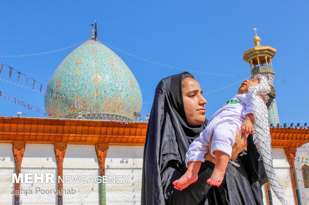 همایش شیرخوارگان حسینی در حرم مطهر شاهچراغ(ع)‎‎