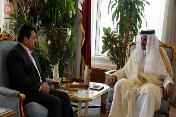 الأعرجي يسلم امير قطر دعوة من الكاظمي لحضور قمة بغداد