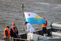 VIDEO: Kazakh vessels dock at Anzali port, Caspian Sea