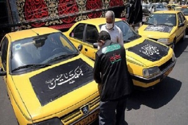 ۱۰۰ تاکسی تهران به «کاروان نسل حسینی» پیوست