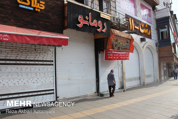 سایه تعطیلی کرونایی بر بازار رشت