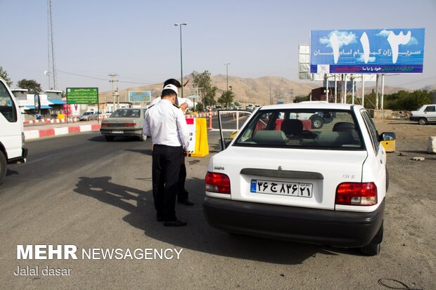 اجرای طرح منع تردد در مبادی ورودی مرکز کردستان