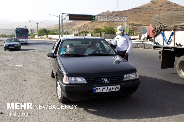 اجرای طرح منع تردد در مبادی ورودی مرکز کردستان
