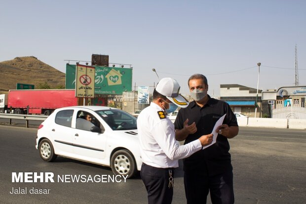 اجرای طرح منع تردد در مبادی ورودی مرکز کردستان