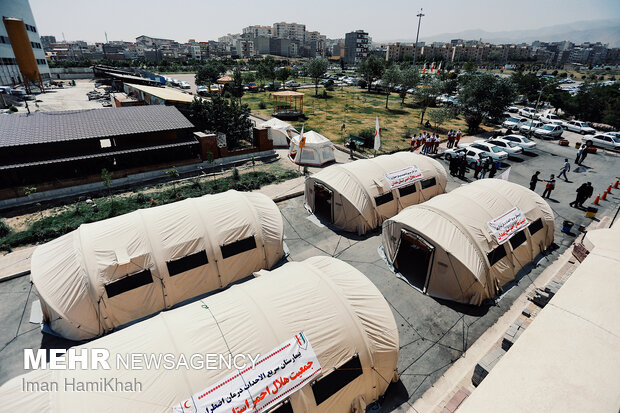 آماده سازی بیمارستان موقت در همدان