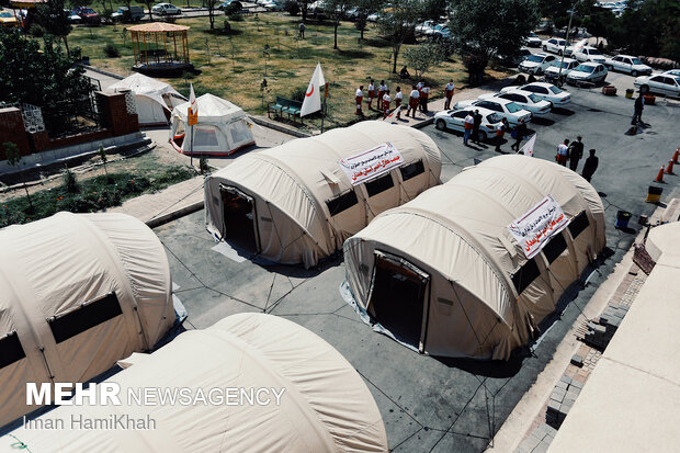 آماده سازی بیمارستان موقت در همدان