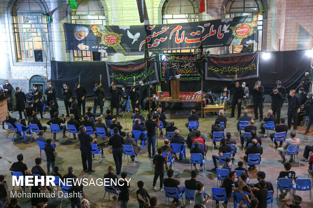 عزاداری محله اسلام آباد گرمی در فضای باز