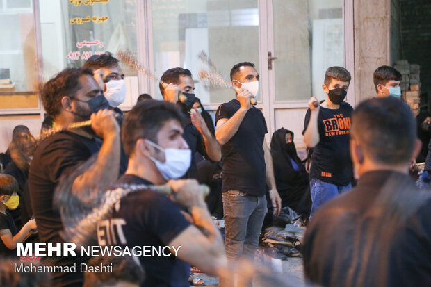 عزاداری محله اسلام آباد گرمی در فضای باز