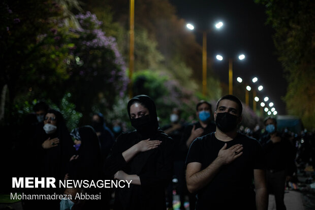 مراسم عزاداری شب عاشورای حسینی(ع) در تهران