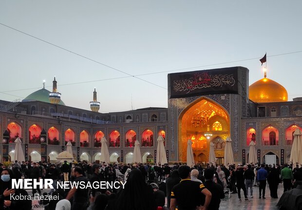 Imam Reza holy shrine in Tasu'a Day