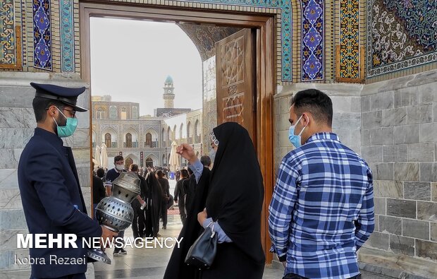 Imam Reza holy shrine in Tasu'a Day