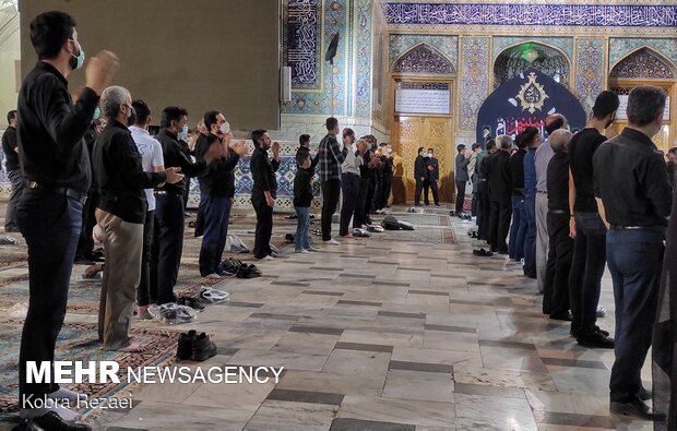 Imam Reza holy shrine in Tasu'a Day