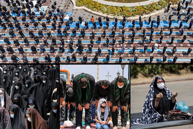 «ایران» ظهر عاشورا به نماز ایستاد/ عزاداران به «حسین» اقتدا کردند
