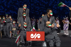 رژه کاروان ایران در افتتاحیه پارالمپیک
