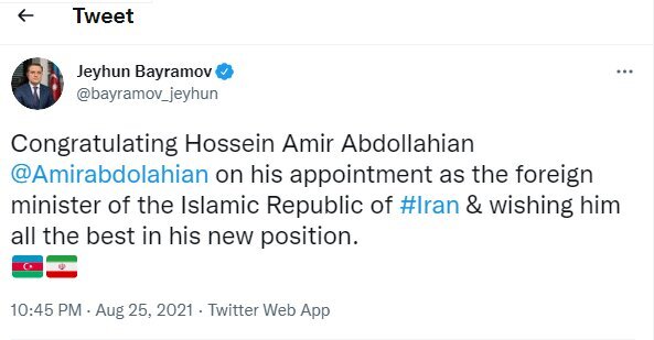 Top diplomats offer congratulations to new Iran FM