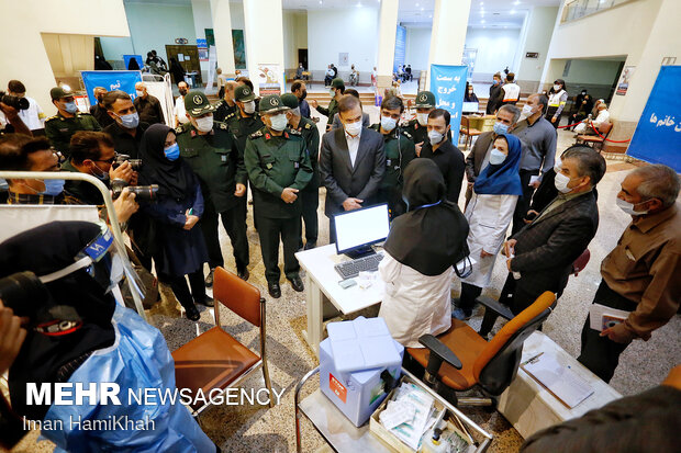 Basij commander's visit to Hamedan