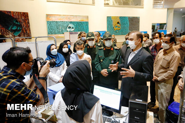 Basij commander's visit to Hamedan