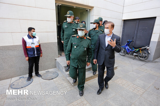 Basij commander's visit to Hamedan