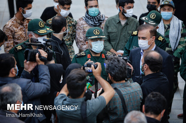 Basij commander's visit to Hamedan