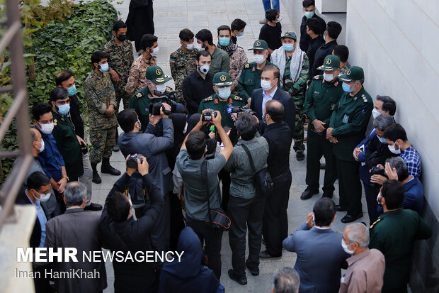 Basij commander's visit to Hamedan