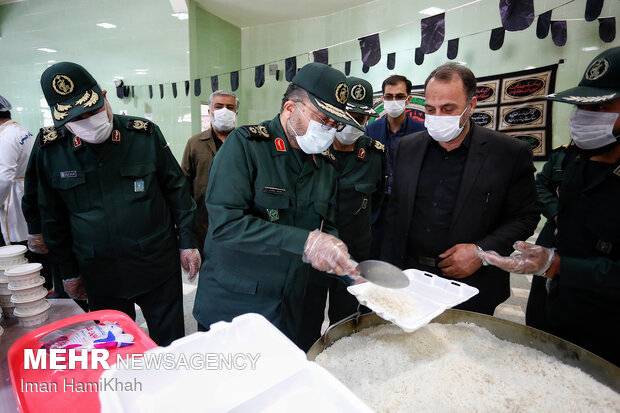 Basij commander's visit to Hamedan