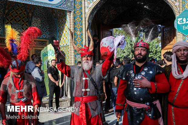 کاروان نمادین اسرای کربلا در قم