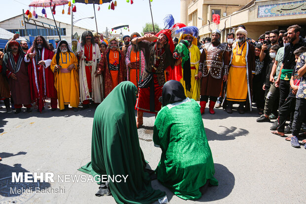 کاروان نمادین اسرای کربلا در قم