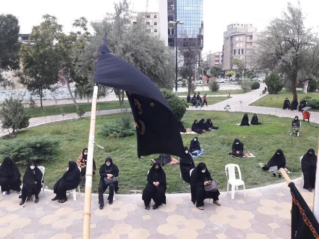 برگزاری مجالس روضه های خانگی بانوان اردبیلی در فضای باز