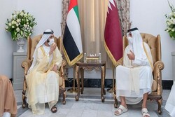 دیدار امیر قطر با محمد بن راشد آل مکتوم در بغداد