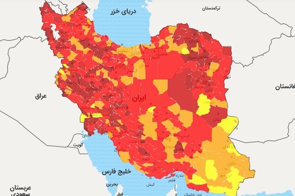 ۴۰ درصد شهرستان‌های استان بوشهر از وضعیت قرمز خارج شد