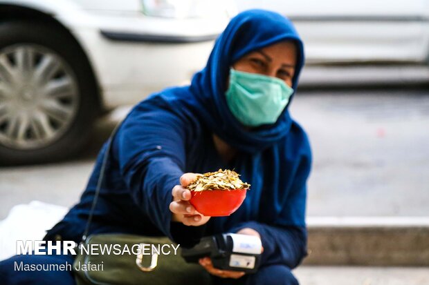 زنان دستفروش در شهر ساری