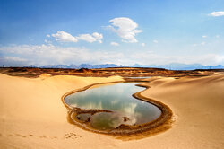 A lake in heart of desert